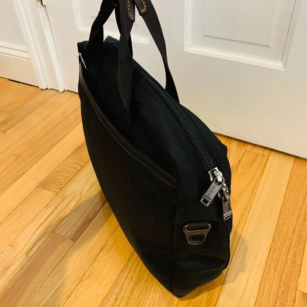 $525 TUMI Alpha Black Ballistic Nylon Briefcase